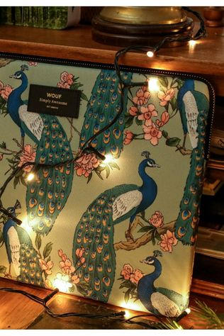 Wouf Bureau Accessoire Laptop Sleeve 13 Inch Royal Forest light blue/light pink