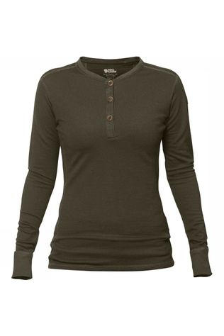 Fjällräven T-Shirt Lappland Merino Henley dark khaki