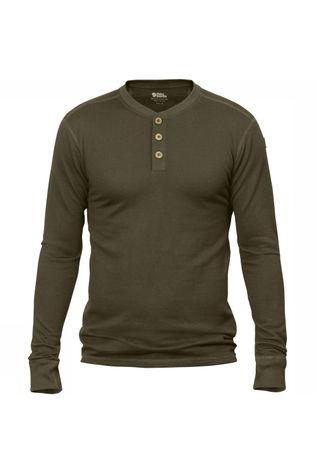 Fjällräven T-Shirt Lappland Merino Henley dark khaki