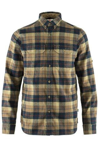 Fjällräven Hemd Sarek Heavy Flannel Sand Brown/Dark Blue