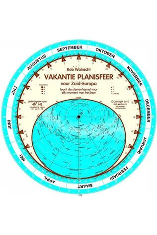 ROB WALRECHT PRODUCT Reisboek Planisfeer Zuid-Europa 40° NB vakantie 2011