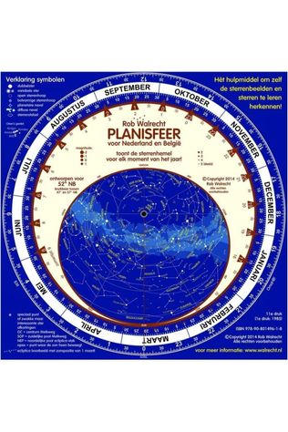 ROB WALRECHT PRODUCT Reisboek Planisfeer voor 52° NB  (4 pagina's) Nederlands 2014