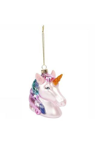 Sunnylife Unicorn Festive Ornament white/light pink