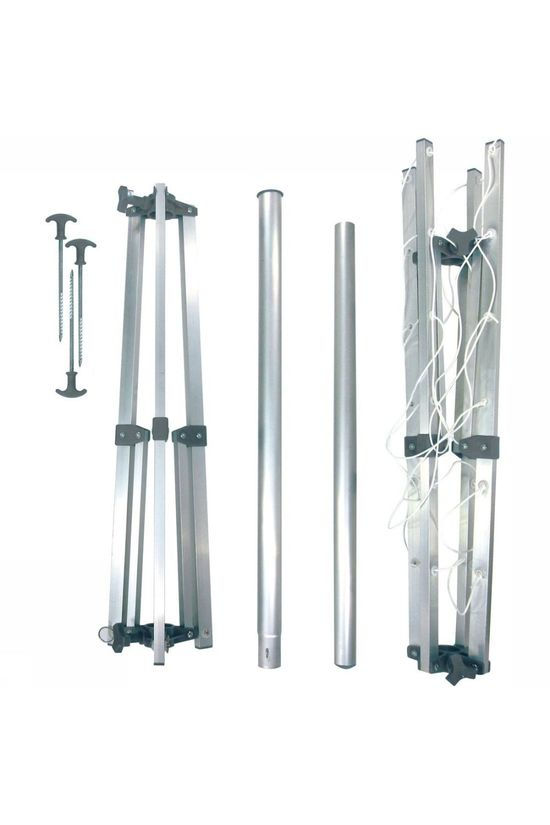 Bo-Camp Accessoire Droogmolen Met Voet Demontabel Draadlengte 15 Meter mid grey