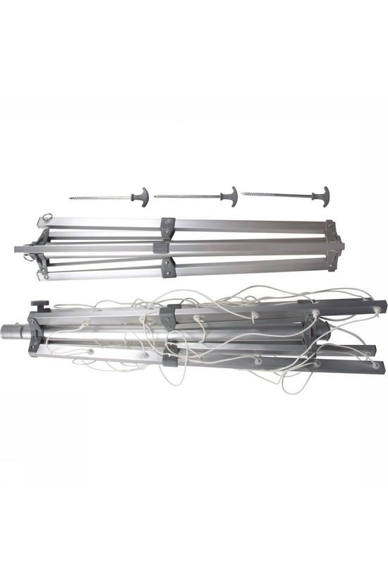 Bo-Camp Accessoire Droogmolen Met Voet Demontabel Draadlengte 15 Meter mid grey