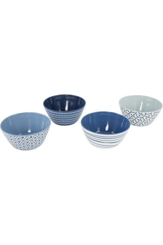 Bo-Camp Assiette Servies 100% Melamine 16-Delig Blue/Assorted / Mixed