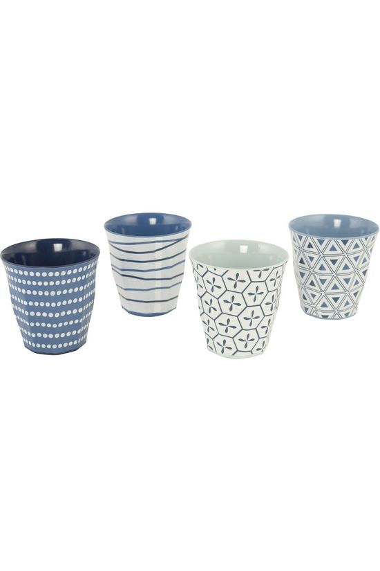 Bo-Camp Assiette Servies 100% Melamine 16-Delig Blue/Assorted / Mixed