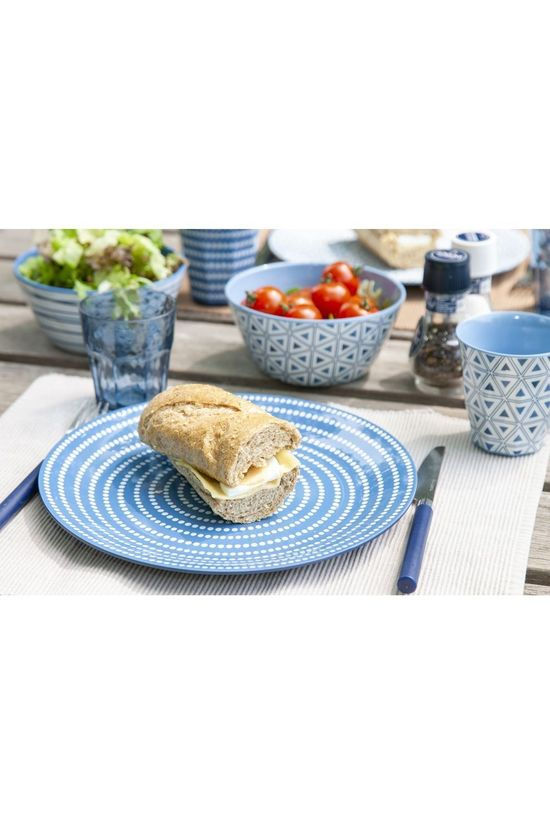 Bo-Camp Assiette Servies 100% Melamine 16-Delig Blue/Assorted / Mixed
