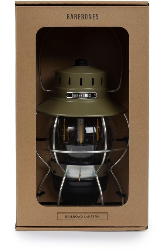 Barebones Living Eclairage Railroad Lantern mid khaki