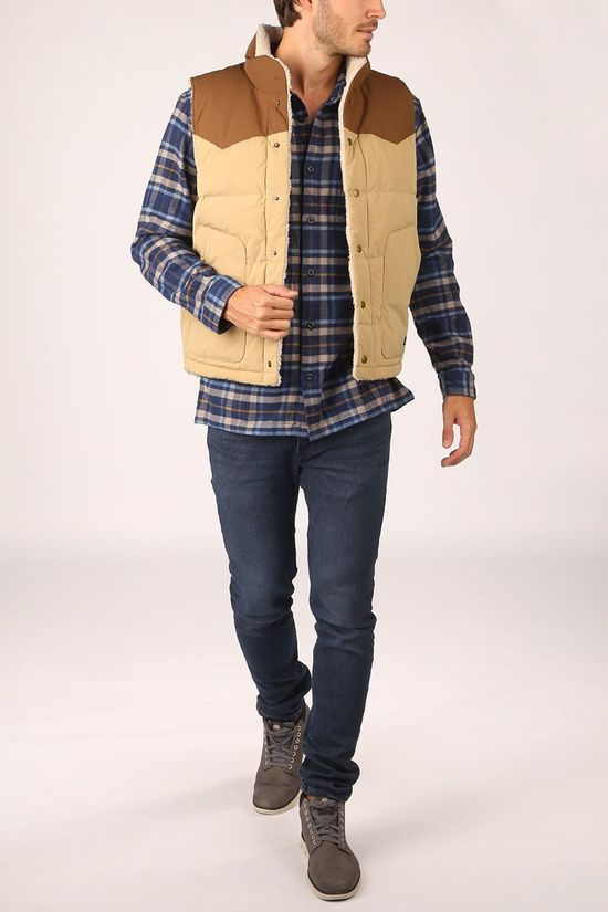 Patagonia Bodywarmer Reversible Bivy Down Sand Brown/Mid Brown