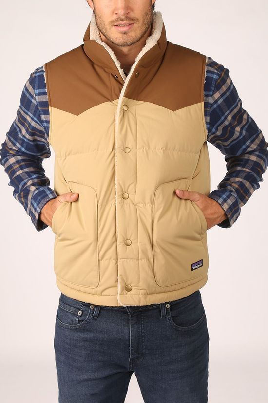 Patagonia Bodywarmer Reversible Bivy Down Sand Brown/Mid Brown