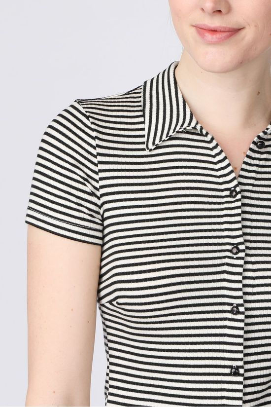 King Louie Polo Tweedy Stripe Ecru/Black