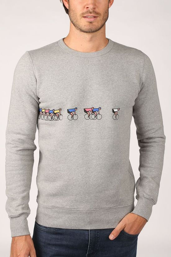 Erstwhile Sweatshirt Tête De La Course Mid Grey/Marle
