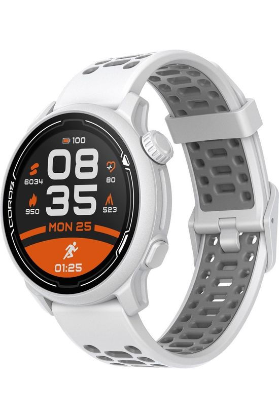 Coros Montre De Sport Pace 2 White With Silicone Band white