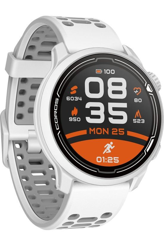 Coros Montre De Sport Pace 2 White With Silicone Band white