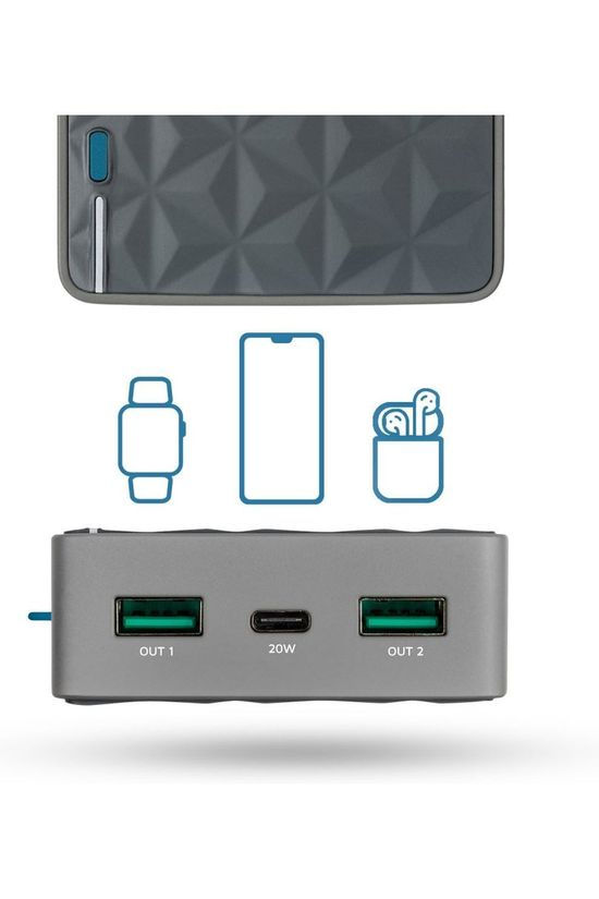 Xtorm Oplader Power Bank 20W Fuel Series 20000 mid grey/mid blue
