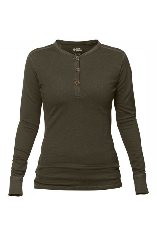 Fjällräven T-Shirt Lappland Merino Henley dark khaki