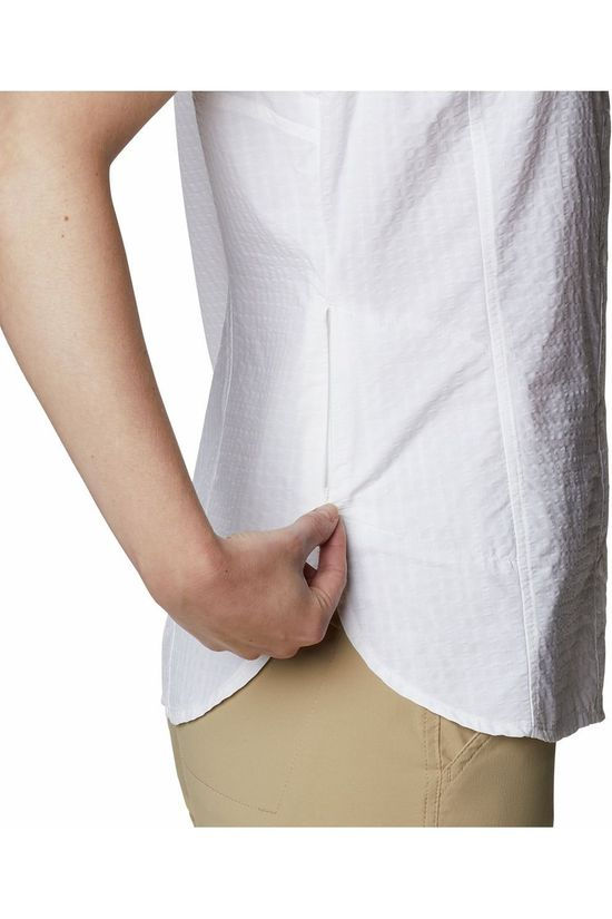 Columbia Blouse Silver Ridge Novelty Ss white
