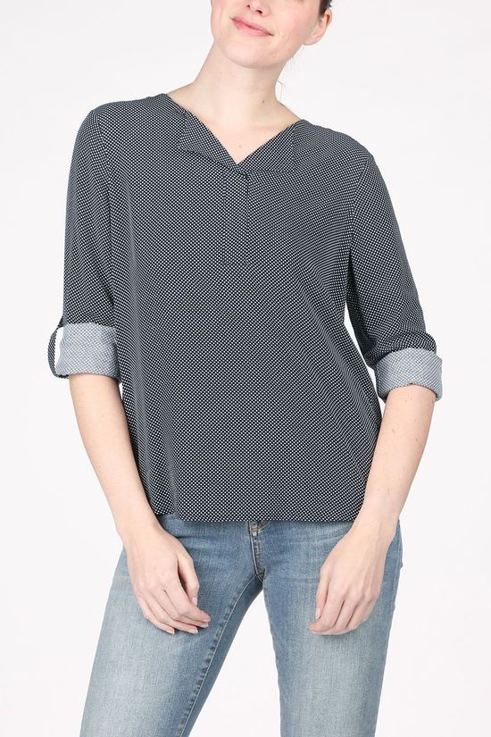 Tom Tailor Blouse 1024058 Navy Blue/White