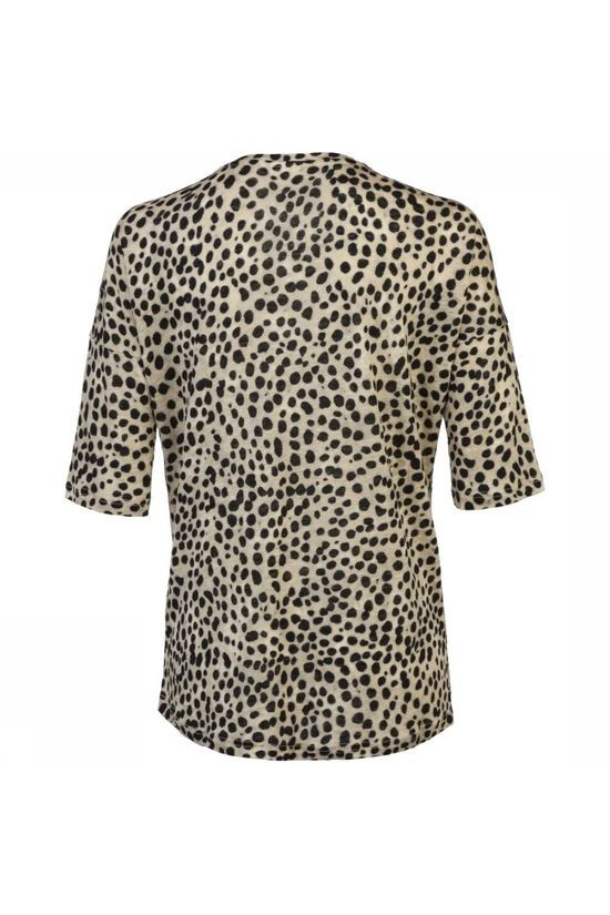 Yaya T-Shirt Jersey Leopard Aop Half Slv Sand Brown/Ass. Geometric