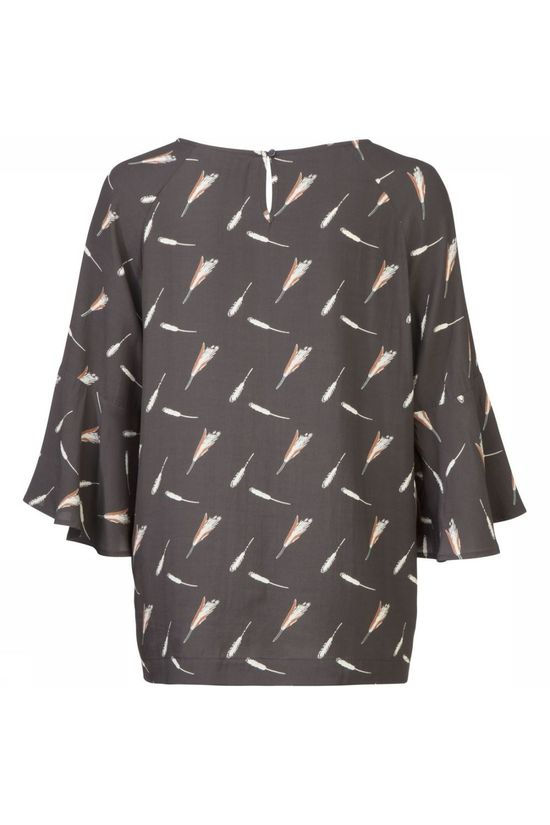 Yaya Blouse Woven Flower Print Black/Ass. Geometric