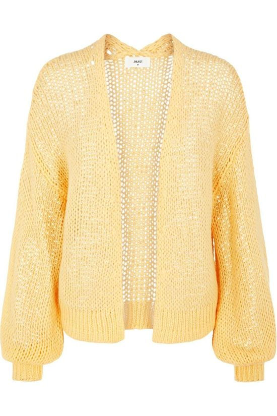 Object Cardigan Vanessa Oversized Knit yellow