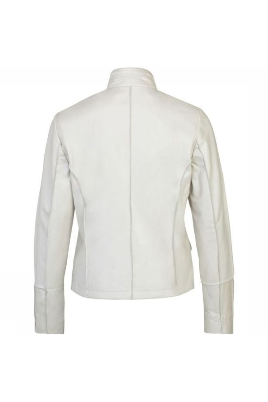 Yaya Manteau Leather Metallic silver