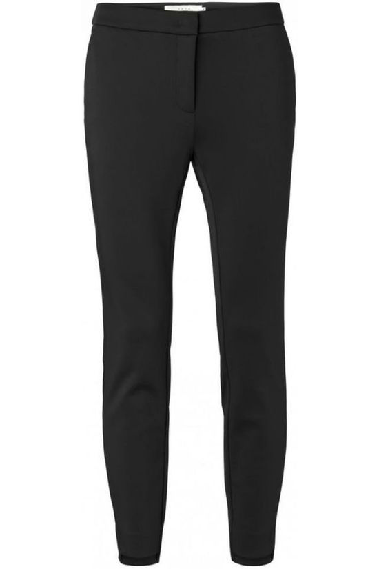 Yaya Broek Straight Zippers On Sides Black
