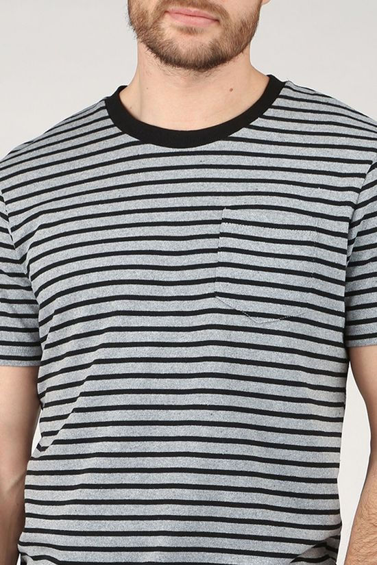 Premium T-Shirt Jprblavincent Crew Neck mid grey/dark blue