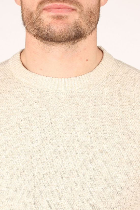 Premium Pull Jprtyler Knit Crew Neck Sts Ecru