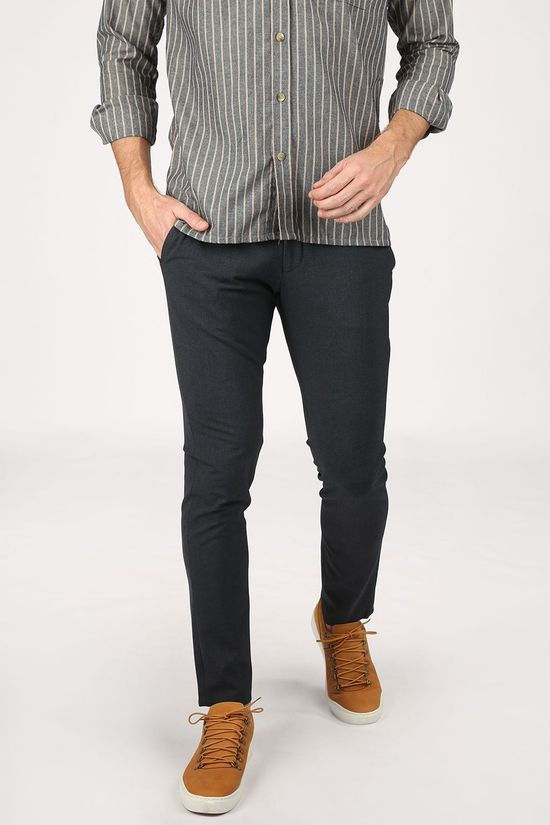 Selected Broek Slhslim-Carlo Flex Structure Light Grey Marle