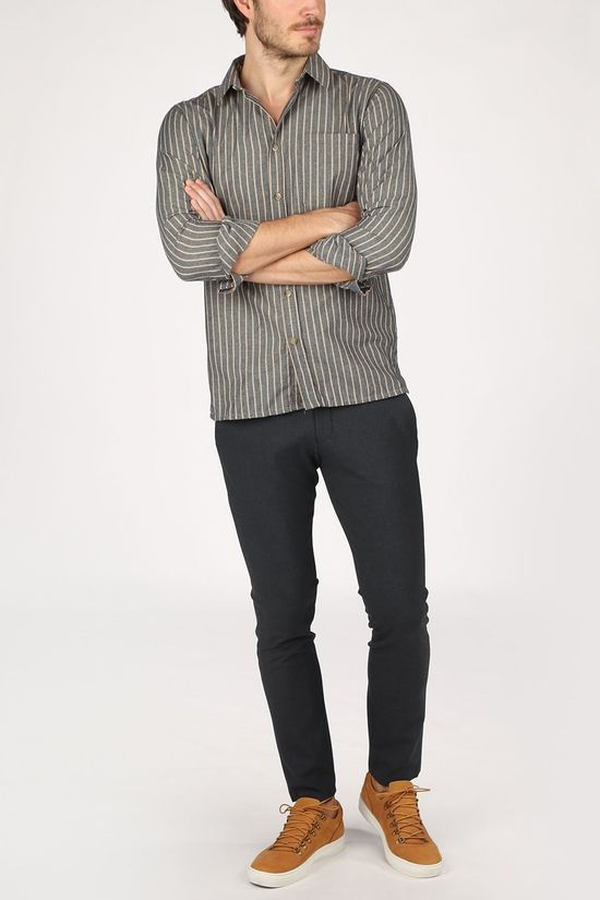Selected Broek Slhslim-Carlo Flex Structure Light Grey Marle