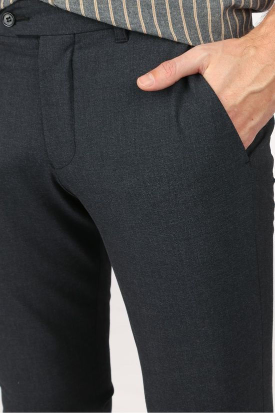 Selected Broek Slhslim-Carlo Flex Structure Light Grey Marle