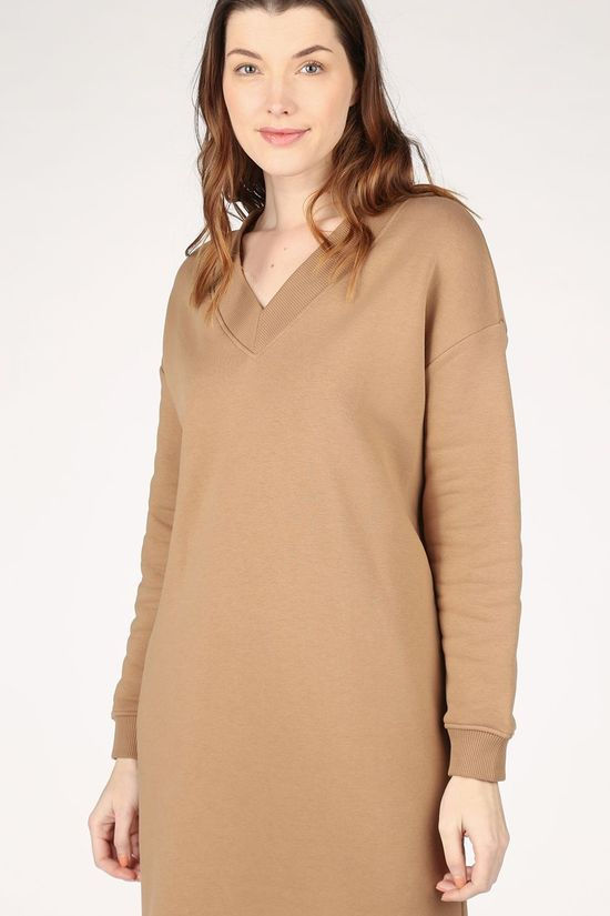 Selected Jurk Slfhazel Ls Long light brown