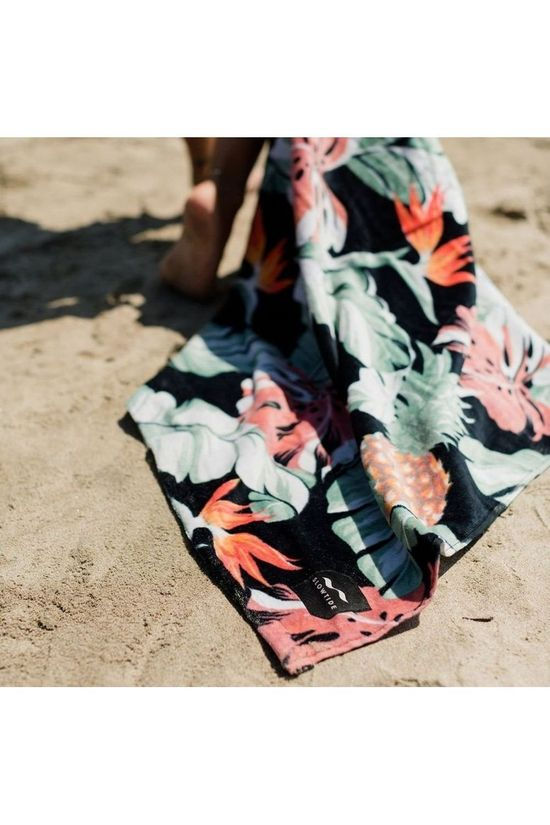 Slowtide Serviette De Plage Makai Beach Black/Ass. Flower
