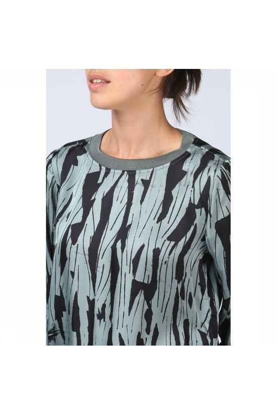 Yaya Blouse Geometric Printed Mid Green/Ass. Geometric