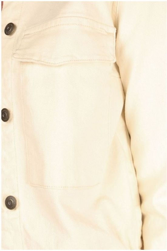 Yaya Blazer Colored Denim With Large Cargo Pockets off white