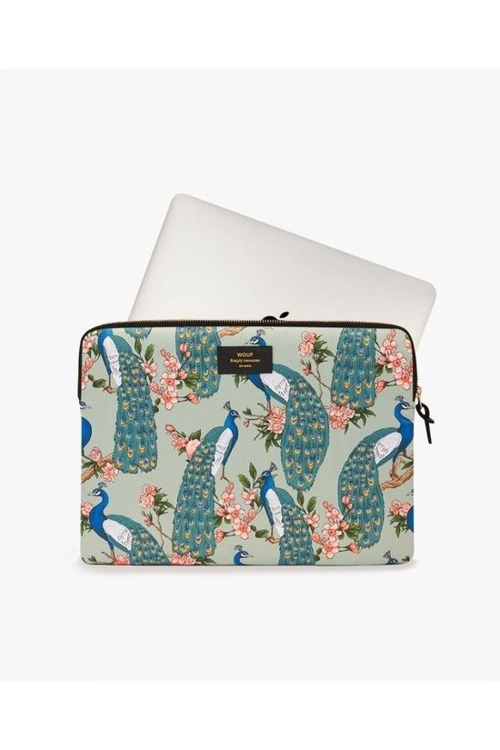 Wouf Bureau Accessoire Laptop Sleeve 13 Inch Royal Forest light blue/light pink
