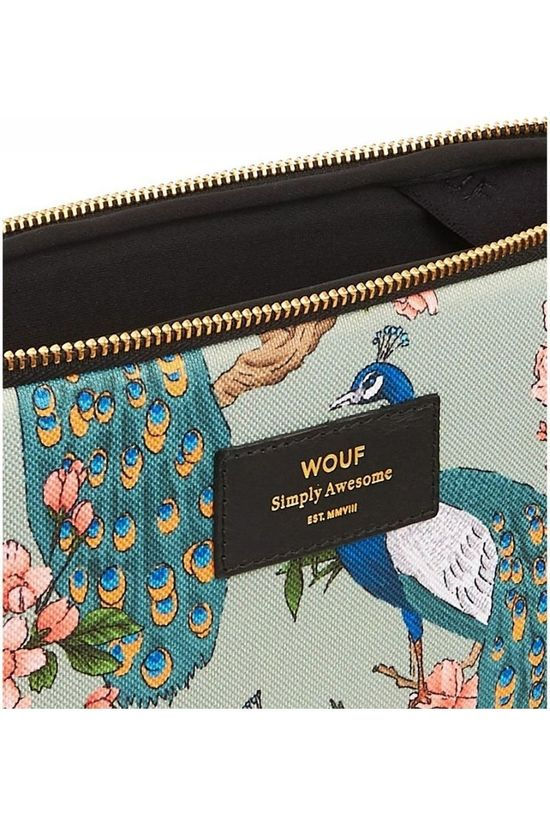 Wouf Bureau Accessoire Laptop Sleeve 13 Inch Royal Forest light blue/light pink