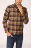 Fjällräven Hemd Sarek Heavy Flannel Sand Brown/Dark Blue