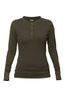 Fjällräven T-Shirt Lappland Merino Henley dark khaki